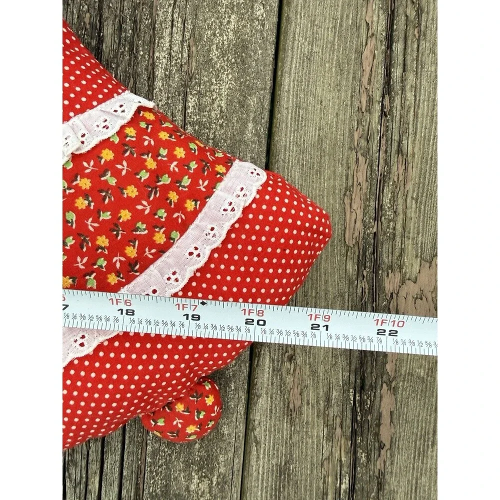 Handmade Quilted Patchwork Christmas Tree Wall Hanging with Jingle Bells Vintage